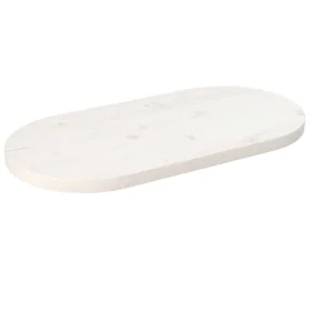 Ovale Tischplatte aus massivem weißem Kiefernholz, 70 x 35 x 2,5 cm von vidaXL, Tischplatten - Ref: Foro24-824346, Preis: 32,...