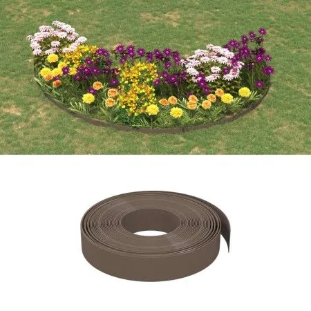 Garden edging 5 pcs brown polyethylene 10 m 10 cm by vidaXL, Garden edging and edging - Ref: Foro24-3155439, Price: 88,74 €, ...