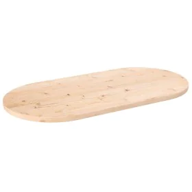 Ovale Tischplatte aus massivem Kiefernholz 100x50x2,5 cm von vidaXL, Tischplatten - Ref: Foro24-824360, Preis: 55,14 €, Rabat...