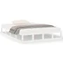 Estructura de cama de madera maciza blanca 140x190 cm de vidaXL, Camas y somieres - Ref: Foro24-820842, Precio: 111,25 €, Des...