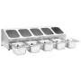 Gastronorm tray support with 5 1/6 stainless steel trays by vidaXL, Kitchen utensil containers - Ref: Foro24-51222, Price: 96...