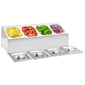 Gastronorm-Tablettträger mit 4 1/6 Edelstahltabletts von vidaXL, Behälter für Küchenutensilien - Ref: Foro24-51221, Preis: 89...