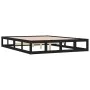 Black solid wood bed frame 140x200 cm by vidaXL, Beds and slatted bases - Ref: Foro24-820800, Price: 114,55 €, Discount: %