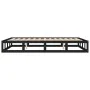 Black solid wood bed frame 140x200 cm by vidaXL, Beds and slatted bases - Ref: Foro24-820800, Price: 114,55 €, Discount: %