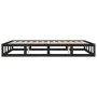 Schwarzer Massivholzbettrahmen 140x200 cm von vidaXL, Betten und Lattenroste - Ref: Foro24-820800, Preis: 114,55 €, Rabatt: %