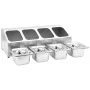 Gastronorm tray support with 4 1/6 stainless steel trays by vidaXL, Kitchen utensil containers - Ref: Foro24-51221, Price: 89...