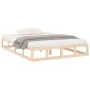 Solid wood double bed frame 140x190 cm by vidaXL, Beds and slatted bases - Ref: Foro24-820841, Price: 91,68 €, Discount: %