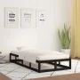Estructura de cama de madera maciza negra 90x200 cm de vidaXL, Camas y somieres - Ref: Foro24-820785, Precio: 95,05 €, Descue...