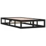 Estructura de cama de madera maciza negra 90x200 cm de vidaXL, Camas y somieres - Ref: Foro24-820785, Precio: 95,05 €, Descue...