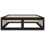 Black solid wood bed frame 90x200 cm by vidaXL, Beds and slatted bases - Ref: Foro24-820785, Price: 102,67 €, Discount: %