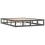 Estructura de cama de madera maciza gris 150x200 cm de vidaXL, Camas y somieres - Ref: Foro24-820803, Precio: 122,40 €, Descu...