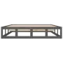 Estructura de cama de madera maciza gris 150x200 cm de vidaXL, Camas y somieres - Ref: Foro24-820803, Precio: 122,40 €, Descu...