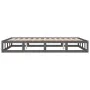 Estructura de cama de madera maciza gris 150x200 cm de vidaXL, Camas y somieres - Ref: Foro24-820803, Precio: 122,40 €, Descu...