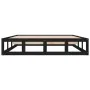 Black solid wood bed frame 200x200 cm by vidaXL, Beds and slatted bases - Ref: Foro24-820820, Price: 116,15 €, Discount: %