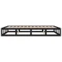 Black solid wood bed frame 200x200 cm by vidaXL, Beds and slatted bases - Ref: Foro24-820820, Price: 116,15 €, Discount: %