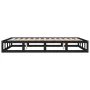 Schwarzer Massivholzbettrahmen 200x200 cm von vidaXL, Betten und Lattenroste - Ref: Foro24-820820, Preis: 158,91 €, Rabatt: %