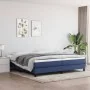 Blue taupe gray fabric bed frame 200x200 cm by vidaXL, Beds and slatted bases - Ref: Foro24-3120546, Price: 104,08 €, Discoun...