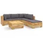 6-piece garden furniture set and solid teak wood cushions by vidaXL, Garden sets - Ref: Foro24-3100860, Price: 1,00 €, Discou...