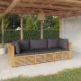 3-piece garden furniture set and solid teak wood cushions by vidaXL, Garden sets - Ref: Foro24-3100866, Price: 615,97 €, Disc...