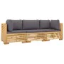 3-piece garden furniture set and solid teak wood cushions by vidaXL, Garden sets - Ref: Foro24-3100866, Price: 615,97 €, Disc...