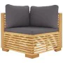 3-piece garden furniture set and solid teak wood cushions by vidaXL, Garden sets - Ref: Foro24-3100866, Price: 615,97 €, Disc...
