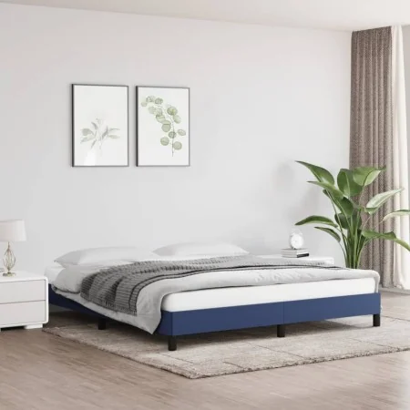 Blauer Stoffbettrahmen 180x200 cm von vidaXL, Betten und Lattenroste - Ref: Foro24-346742, Preis: 112,37 €, Rabatt: %