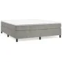 Hellgrauer Samtbettrahmen 160x200 cm von vidaXL, Betten und Lattenroste - Ref: Foro24-3121126, Preis: 125,69 €, Rabatt: %