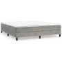 Estructura de cama de terciopelo gris claro 160x200 cm de vidaXL, Camas y somieres - Ref: Foro24-3120778, Precio: 144,82 €, D...