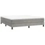 Estructura de cama de terciopelo gris claro 160x200 cm de vidaXL, Camas y somieres - Ref: Foro24-3120778, Precio: 144,82 €, D...