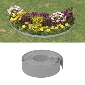 Garden edging 2 pcs gray polyethylene 10 m 15 cm by vidaXL, Garden edging and edging - Ref: Foro24-3155440, Price: 58,52 €, D...