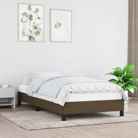 Brown fabric bed frame 90x190 cm by vidaXL, Beds and slatted bases - Ref: Foro24-346683, Price: 78,38 €, Discount: %