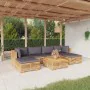 7-teiliges Gartenmöbel-Set und Kissen aus massivem Teakholz von vidaXL, Gartensets - Ref: Foro24-3100892, Preis: 1,00 €, Raba...