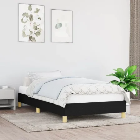 Black fabric bed frame 80x200 cm by vidaXL, Beds and slatted bases - Ref: Foro24-346772, Price: 75,07 €, Discount: %