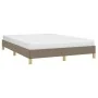 Taupe gray fabric bed frame 160x200 cm by vidaXL, Beds and slatted bases - Ref: Foro24-346830, Price: 115,25 €, Discount: %