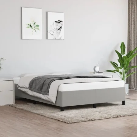 Light gray fabric bed frame 140x200 cm by vidaXL, Beds and slatted bases - Ref: Foro24-347066, Price: 111,10 €, Discount: %