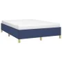 Blau-taupegrauer Stoffbettrahmen 140x200 cm von vidaXL, Betten und Lattenroste - Ref: Foro24-347171, Preis: 112,42 €, Rabatt: %