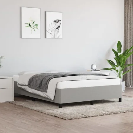 Light gray fabric bed frame 140x190 cm by vidaXL, Beds and slatted bases - Ref: Foro24-347058, Price: 109,08 €, Discount: %
