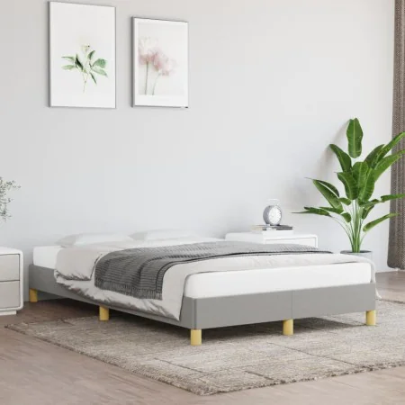 Light gray fabric bed frame 120x200 cm by vidaXL, Beds and slatted bases - Ref: Foro24-346802, Price: 105,49 €, Discount: %