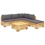 6-piece garden furniture set and solid teak wood cushions by vidaXL, Garden sets - Ref: Foro24-3100896, Price: 975,88 €, Disc...