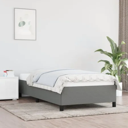 Dark gray fabric bed frame 90x190 cm by vidaXL, Beds and slatted bases - Ref: Foro24-347027, Price: 85,76 €, Discount: %