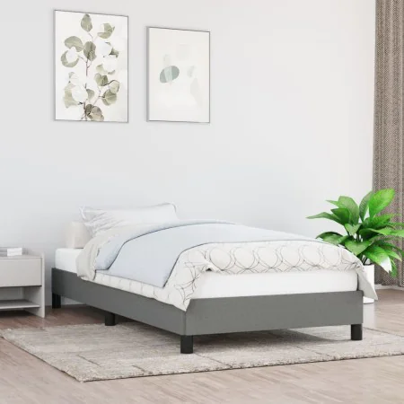Dark gray fabric bed frame 80x200 cm by vidaXL, Beds and slatted bases - Ref: Foro24-346673, Price: 88,86 €, Discount: %