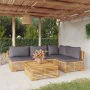 Juego muebles de jardín 5 piezas y cojines madera maciza teca de vidaXL, Conjuntos de jardín - Ref: Foro24-3100902, Precio: 8...