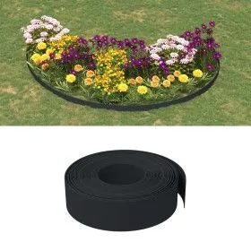 Garden edging 5 pcs black polyethylene 10 m 15 cm by vidaXL, Garden edging and edging - Ref: Foro24-3155447, Price: 126,20 €,...