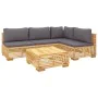 Juego muebles de jardín 5 piezas y cojines madera maciza teca de vidaXL, Conjuntos de jardín - Ref: Foro24-3100902, Precio: 8...