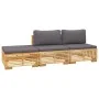 3-teiliges Gartenmöbel-Set und Kissen aus massivem Teakholz von vidaXL, Gartensets - Ref: Foro24-3100904, Preis: 438,27 €, Ra...