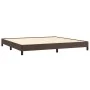 Brown synthetic leather bed frame 200x200 cm by vidaXL, Beds and slatted bases - Ref: Foro24-346925, Price: 103,39 €, Discoun...