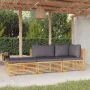 3-piece garden furniture set and solid teak wood cushions by vidaXL, Garden sets - Ref: Foro24-3100906, Price: 515,33 €, Disc...