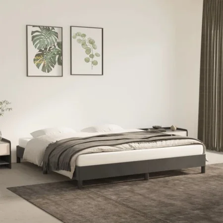 Dunkelgrauer Samtbettrahmen 160x200 cm von vidaXL, Betten und Lattenroste - Ref: Foro24-346983, Preis: 138,38 €, Rabatt: %
