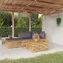 4-piece garden furniture set and solid teak wood cushions by vidaXL, Garden sets - Ref: Foro24-3100912, Price: 624,66 €, Disc...