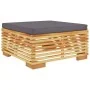 4-piece garden furniture set and solid teak wood cushions by vidaXL, Garden sets - Ref: Foro24-3100912, Price: 624,66 €, Disc...